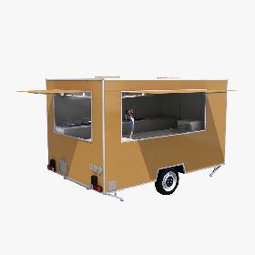 3D model Catering Single Axle Trailer